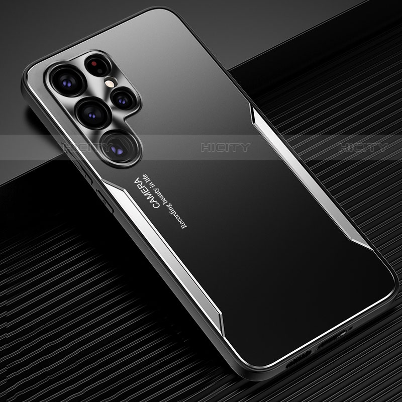 Handyhülle Hülle Luxus Aluminium Metall und Silikon Rahmen Tasche M03 für Samsung Galaxy S23 Ultra 5G