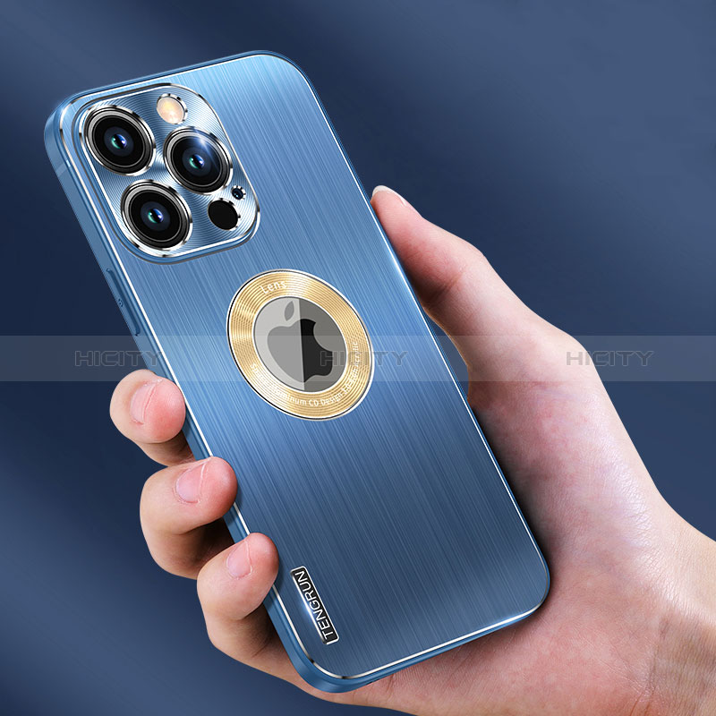 Handyhülle Hülle Luxus Aluminium Metall und Silikon Rahmen Tasche mit Mag-Safe Magnetic Magnetisch JL1 für Apple iPhone 13 Pro groß