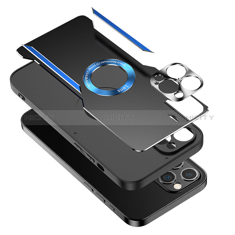 Handyhülle Hülle Luxus Aluminium Metall und Silikon Rahmen Tasche mit Mag-Safe Magnetic Magnetisch JL3 für Apple iPhone 13 Pro Max