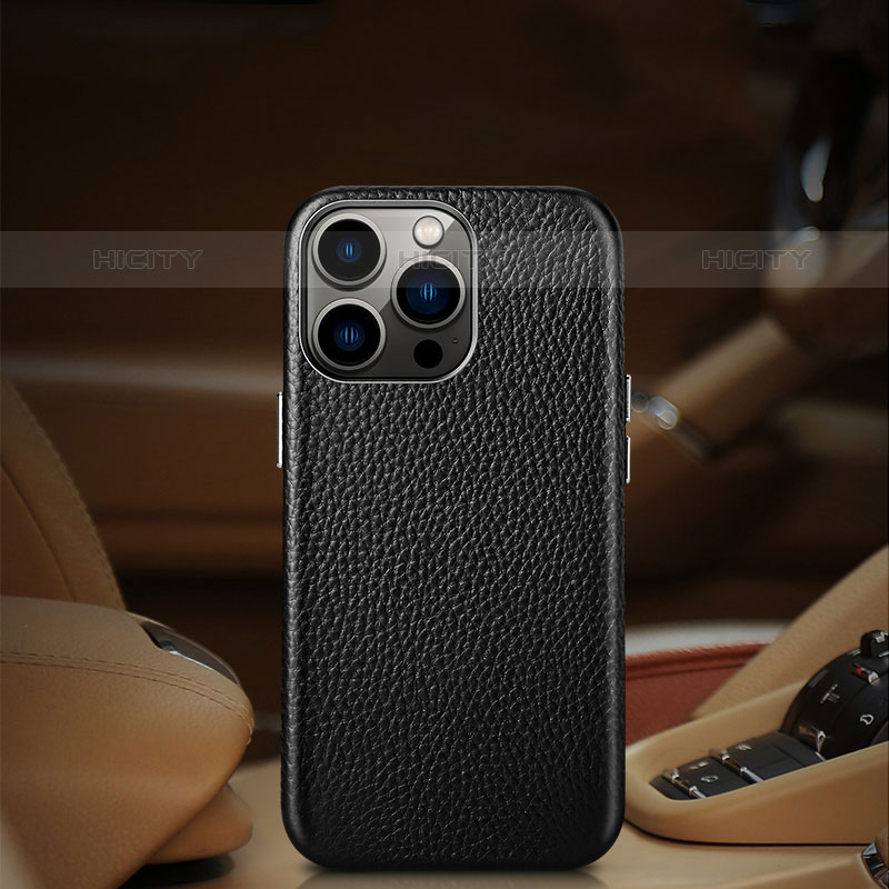 Handyhülle Hülle Luxus Leder Schutzhülle A03 für Apple iPhone 15 Pro groß