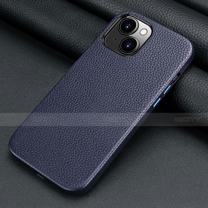 Handyhülle Hülle Luxus Leder Schutzhülle A09 für Apple iPhone 14 Blau