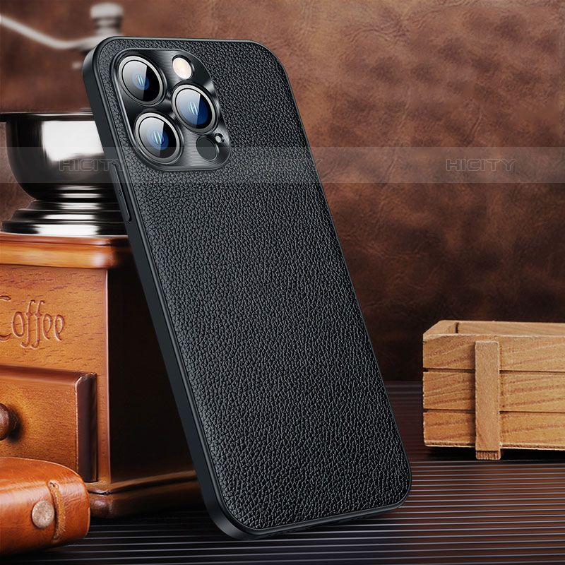Handyhülle Hülle Luxus Leder Schutzhülle A11 für Apple iPhone 15 Pro Schwarz Plus