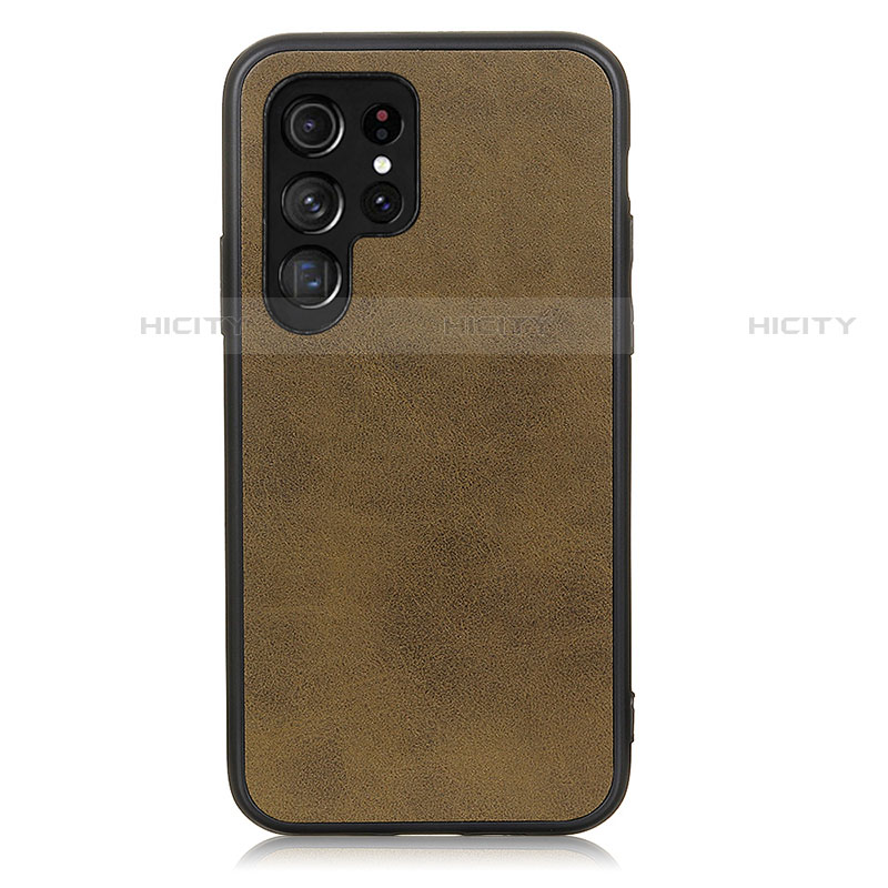 Handyhülle Hülle Luxus Leder Schutzhülle B03H für Samsung Galaxy S21 Ultra 5G Grün