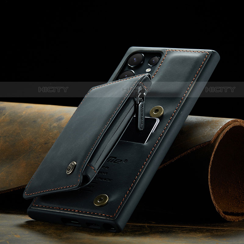 Handyhülle Hülle Luxus Leder Schutzhülle C02S für Samsung Galaxy S23 Ultra 5G groß
