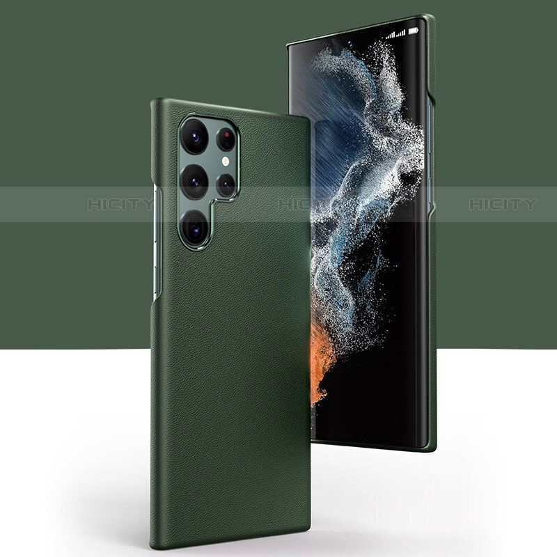 Handyhülle Hülle Luxus Leder Schutzhülle C04 für Samsung Galaxy S21 Ultra 5G Grün Plus