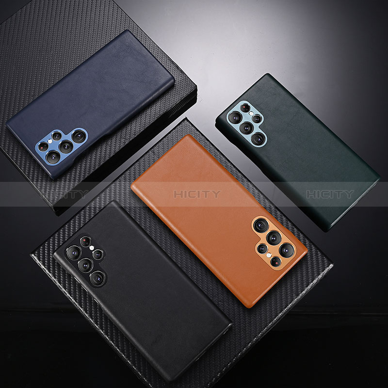 Handyhülle Hülle Luxus Leder Schutzhülle C06 für Samsung Galaxy S24 Ultra 5G groß