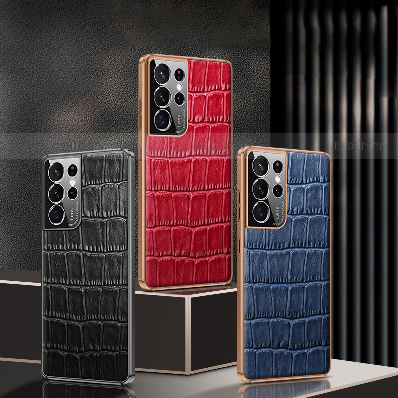 Handyhülle Hülle Luxus Leder Schutzhülle C09 für Samsung Galaxy S22 Ultra 5G groß