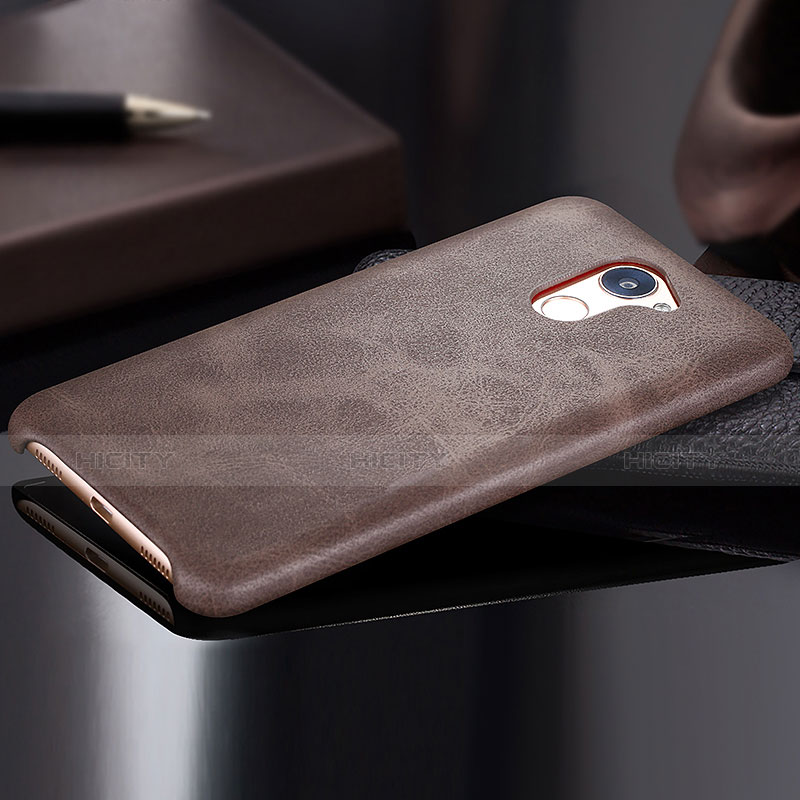 Handyhülle Hülle Luxus Leder Schutzhülle für Huawei Enjoy 7 Plus Braun