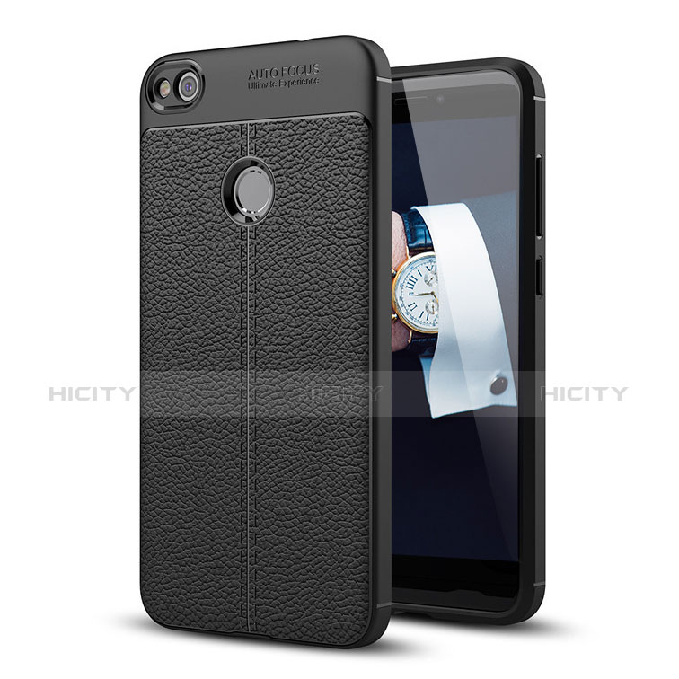 Handyhülle Hülle Luxus Leder Schutzhülle für Huawei Honor 8 Lite Schwarz Plus
