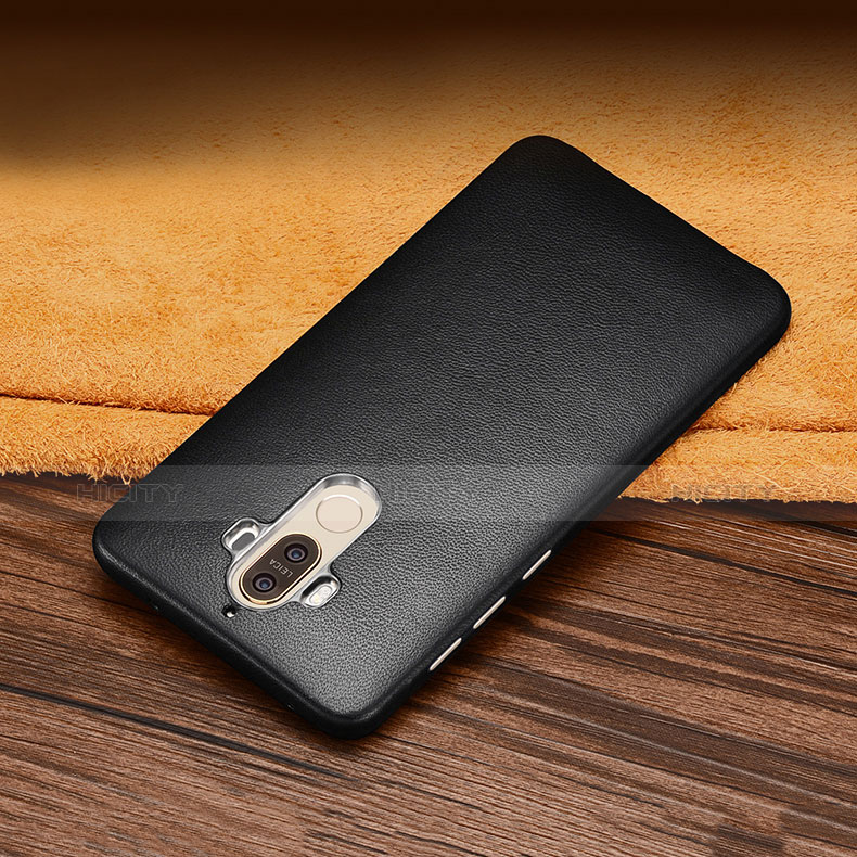 Handyhülle Hülle Luxus Leder Schutzhülle für Huawei Mate 9 Schwarz groß