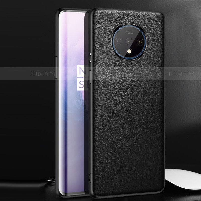 Handyhülle Hülle Luxus Leder Schutzhülle für OnePlus 7T Schwarz Plus