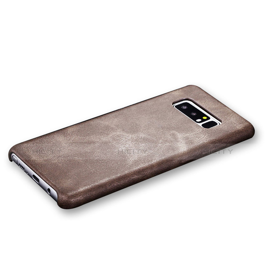Handyhülle Hülle Luxus Leder Schutzhülle für Samsung Galaxy Note 8 Braun