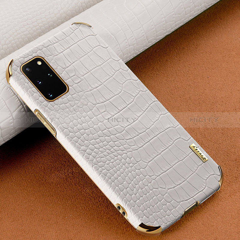 Handyhülle Hülle Luxus Leder Schutzhülle für Samsung Galaxy S20 Plus 5G Weiß