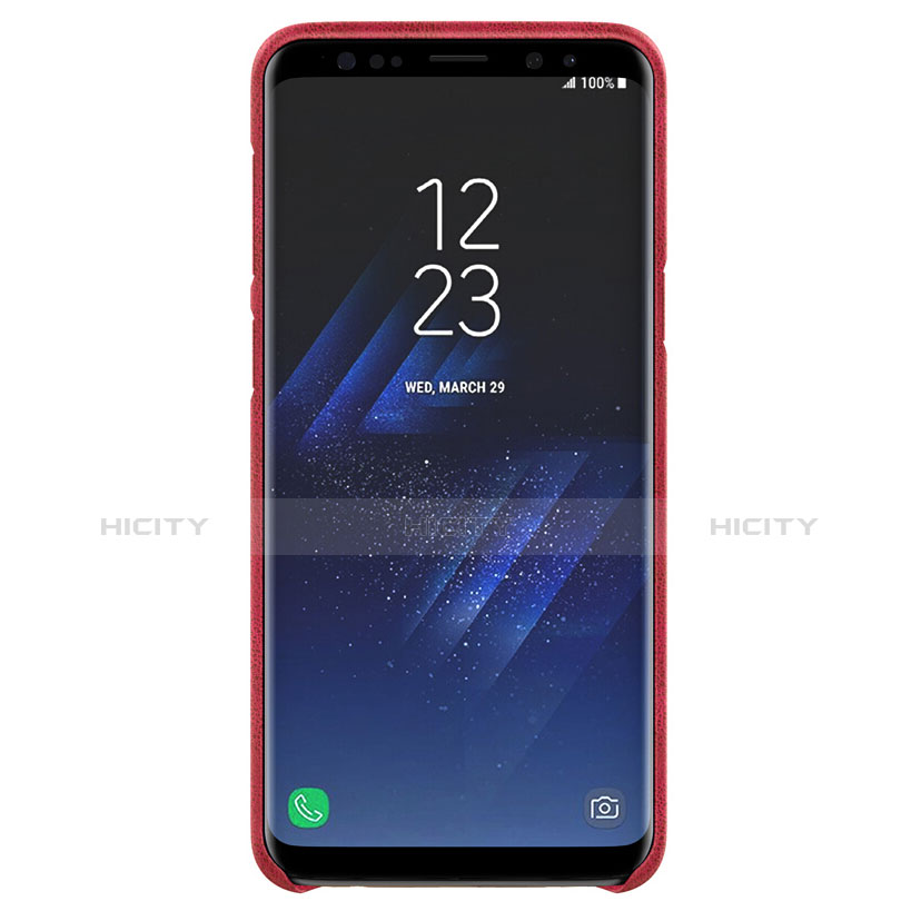 Handyhülle Hülle Luxus Leder Schutzhülle für Samsung Galaxy S9 Rot