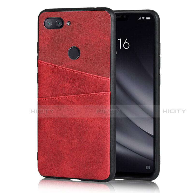 Handyhülle Hülle Luxus Leder Schutzhülle für Xiaomi Mi 8 Lite Rot