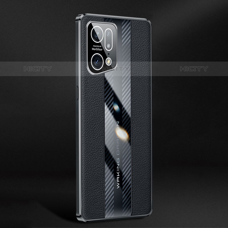 Handyhülle Hülle Luxus Leder Schutzhülle JB3 für Oppo Find X5 Pro 5G Schwarz