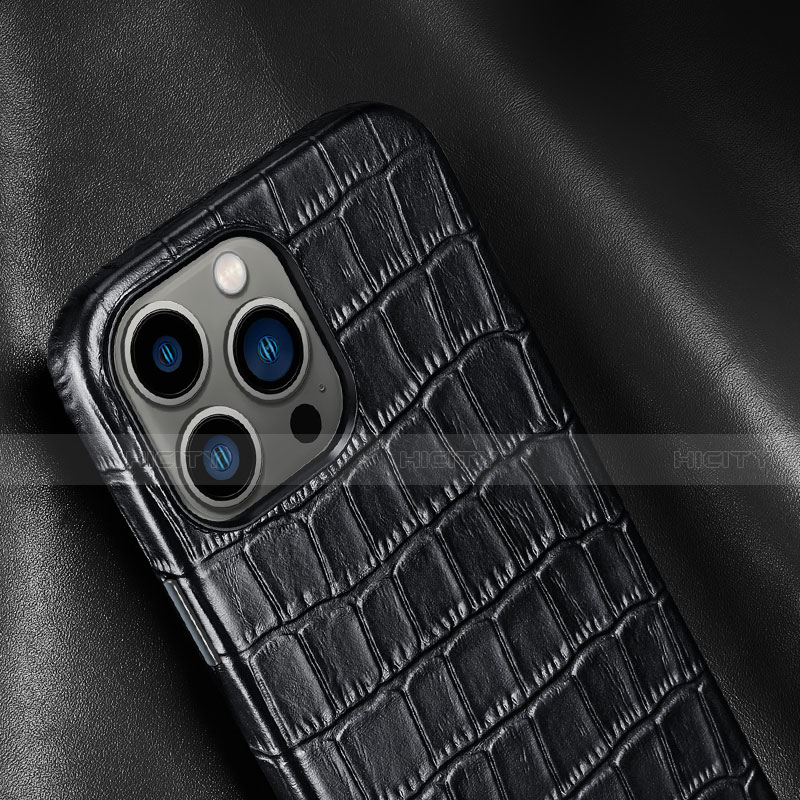 Handyhülle Hülle Luxus Leder Schutzhülle L01 für Apple iPhone 13 Pro Max groß