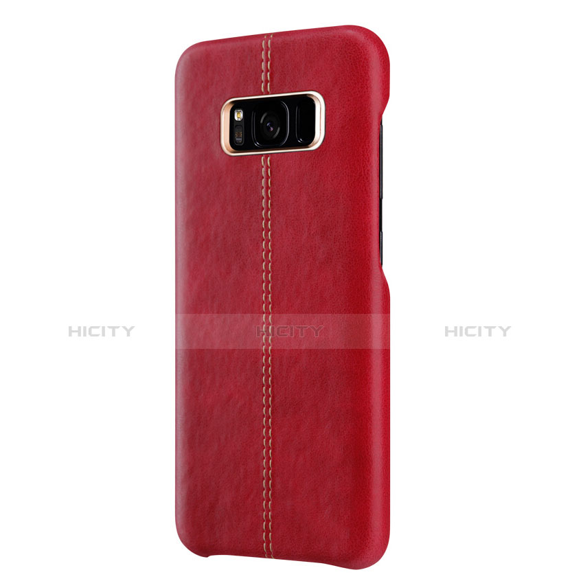 Handyhülle Hülle Luxus Leder Schutzhülle L01 für Samsung Galaxy S8 Plus Rot groß