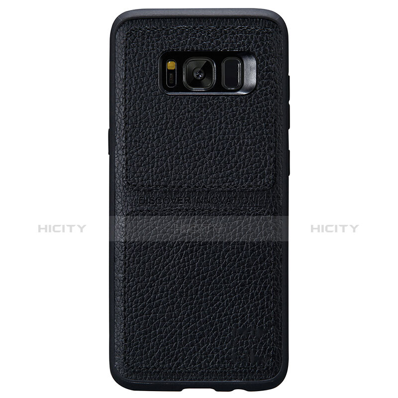 Handyhülle Hülle Luxus Leder Schutzhülle L01 für Samsung Galaxy S8 Plus Schwarz