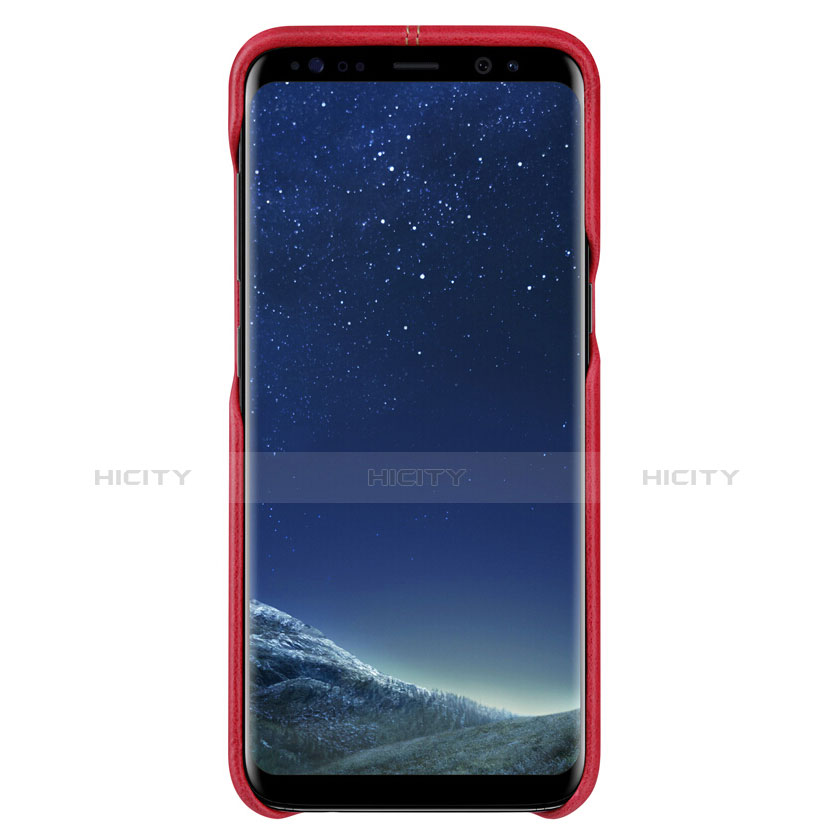 Handyhülle Hülle Luxus Leder Schutzhülle L01 für Samsung Galaxy S8 Rot