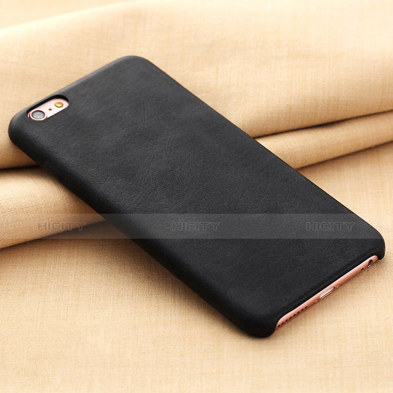 Handyhülle Hülle Luxus Leder Schutzhülle L02 für Apple iPhone 6 Plus Schwarz groß
