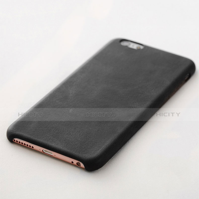 Handyhülle Hülle Luxus Leder Schutzhülle L02 für Apple iPhone 6S Plus Schwarz groß