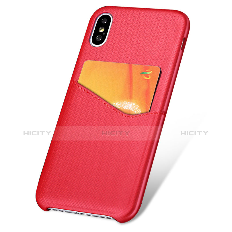 Handyhülle Hülle Luxus Leder Schutzhülle L05 für Apple iPhone Xs Rot