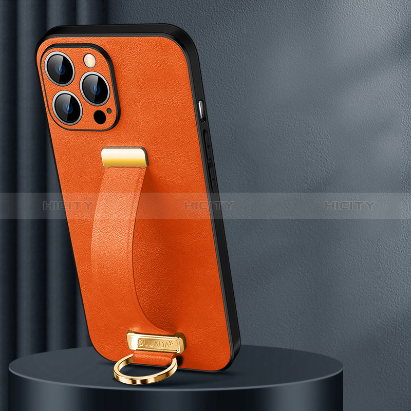 Handyhülle Hülle Luxus Leder Schutzhülle LD1 für Apple iPhone 15 Pro Max Orange