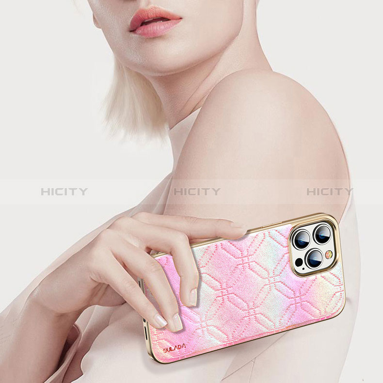 Handyhülle Hülle Luxus Leder Schutzhülle LD4 für Apple iPhone 15 Pro groß