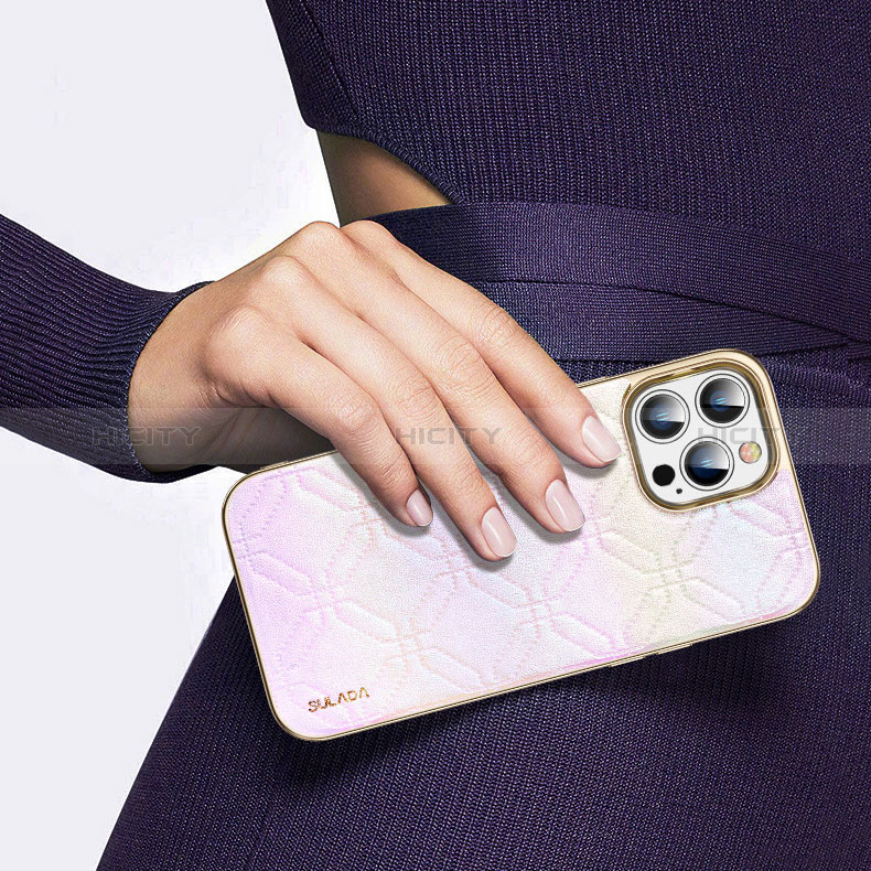 Handyhülle Hülle Luxus Leder Schutzhülle LD4 für Apple iPhone 15 Pro Max groß