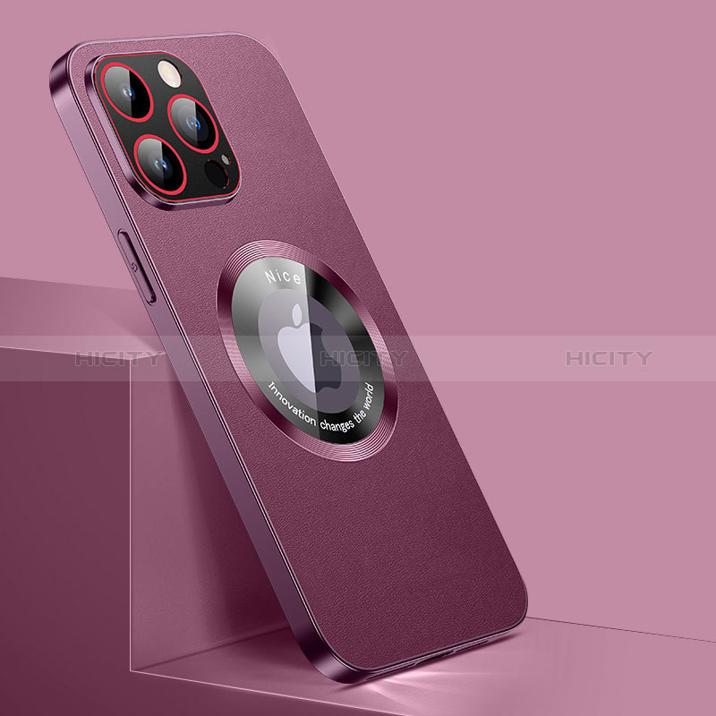 Handyhülle Hülle Luxus Leder Schutzhülle mit Mag-Safe Magnetic Magnetisch für Apple iPhone 14 Pro Rot Plus