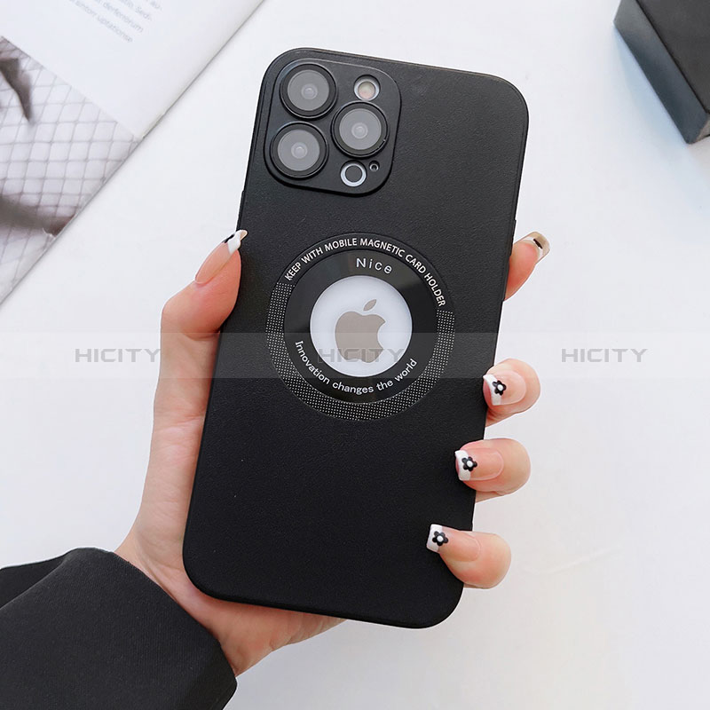 Handyhülle Hülle Luxus Leder Schutzhülle mit Mag-Safe Magnetic Magnetisch für Apple iPhone 15 Pro Schwarz Plus