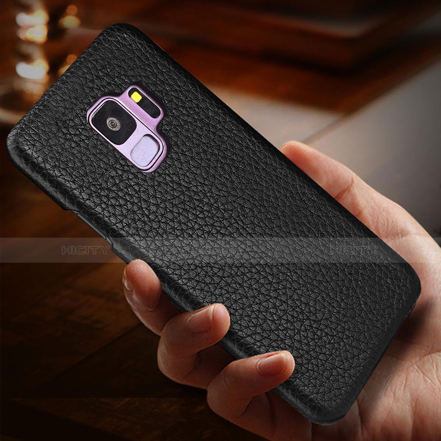 Handyhülle Hülle Luxus Leder Schutzhülle P01 für Samsung Galaxy S9 groß