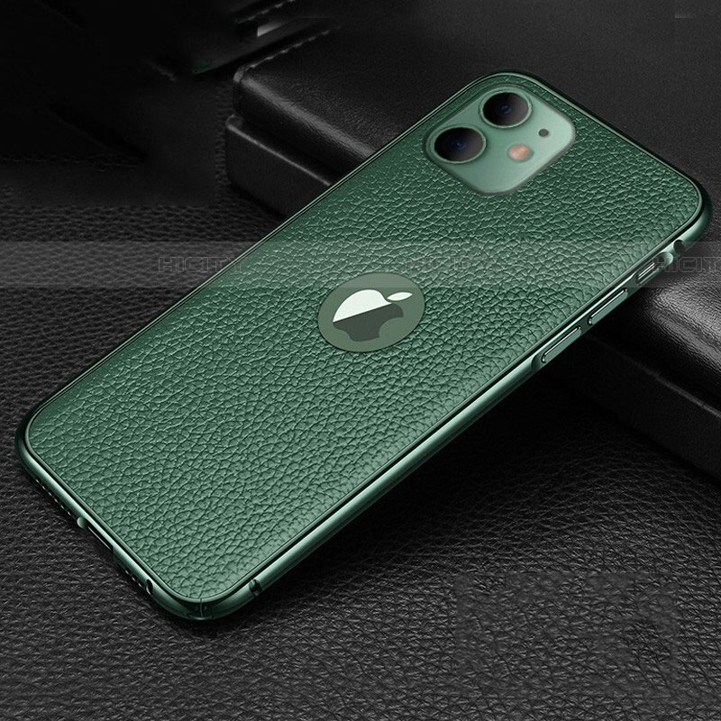 Handyhülle Hülle Luxus Leder Schutzhülle R01 für Apple iPhone 11 Grün