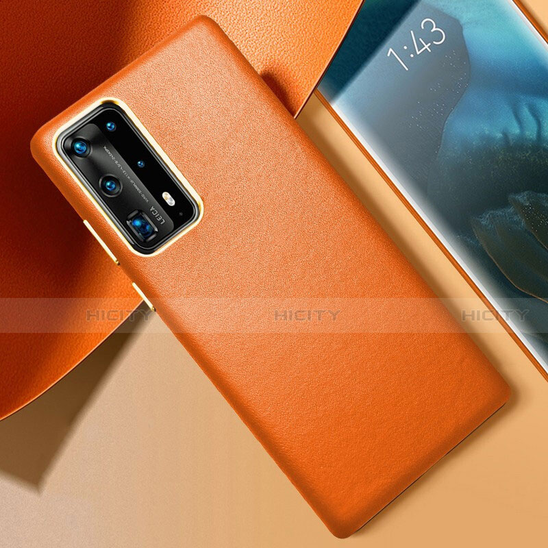 Handyhülle Hülle Luxus Leder Schutzhülle R01 für Huawei P40 Pro+ Plus Orange