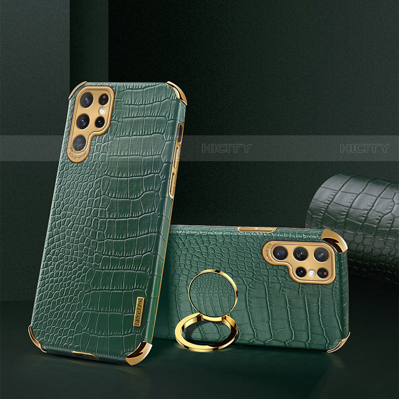 Handyhülle Hülle Luxus Leder Schutzhülle R03 für Samsung Galaxy S22 Ultra 5G Grün