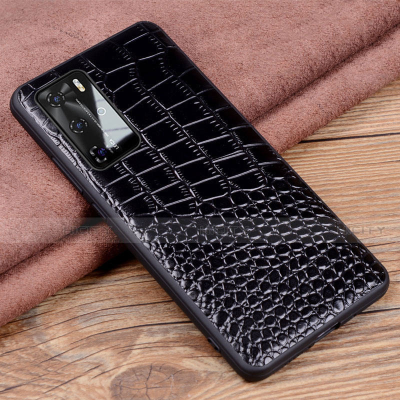 Handyhülle Hülle Luxus Leder Schutzhülle R05 für Huawei P40 Pro Schwarz Plus