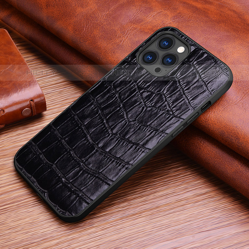 Handyhülle Hülle Luxus Leder Schutzhülle S02 für Apple iPhone 15 Pro groß