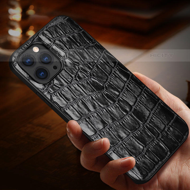 Handyhülle Hülle Luxus Leder Schutzhülle S02 für Apple iPhone 15 Pro groß