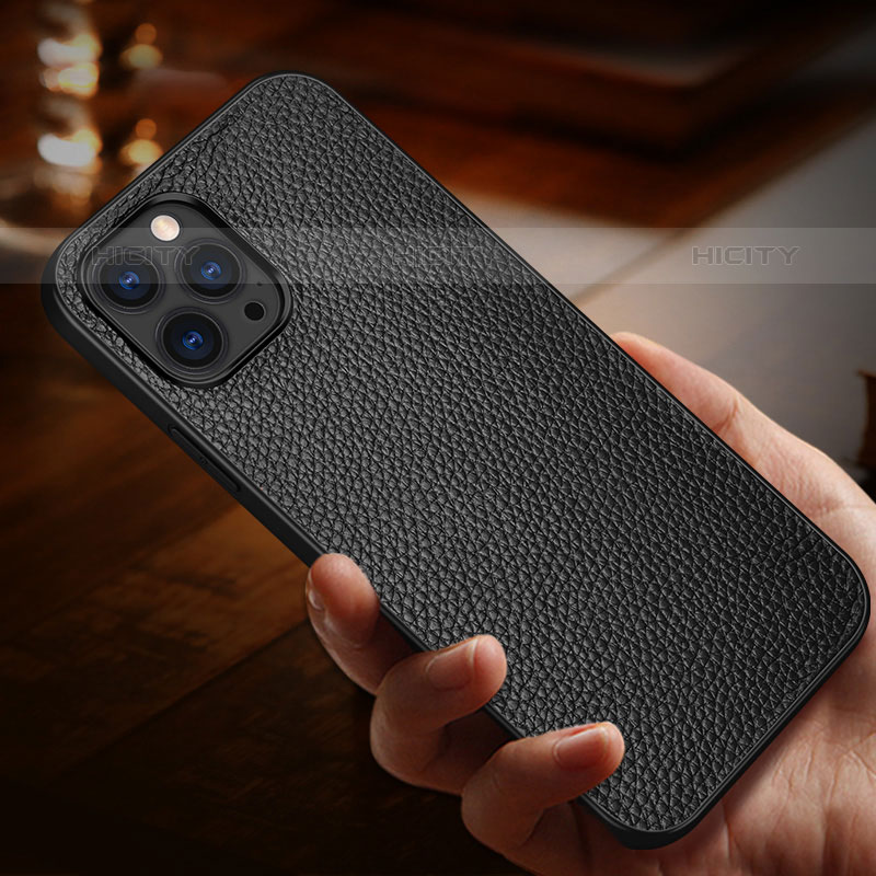 Handyhülle Hülle Luxus Leder Schutzhülle S03 für Apple iPhone 15 Pro groß