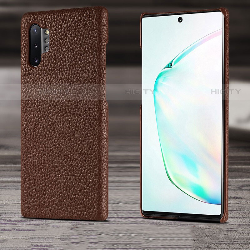 Handyhülle Hülle Luxus Leder Schutzhülle S03 für Samsung Galaxy Note 10 Plus 5G Braun