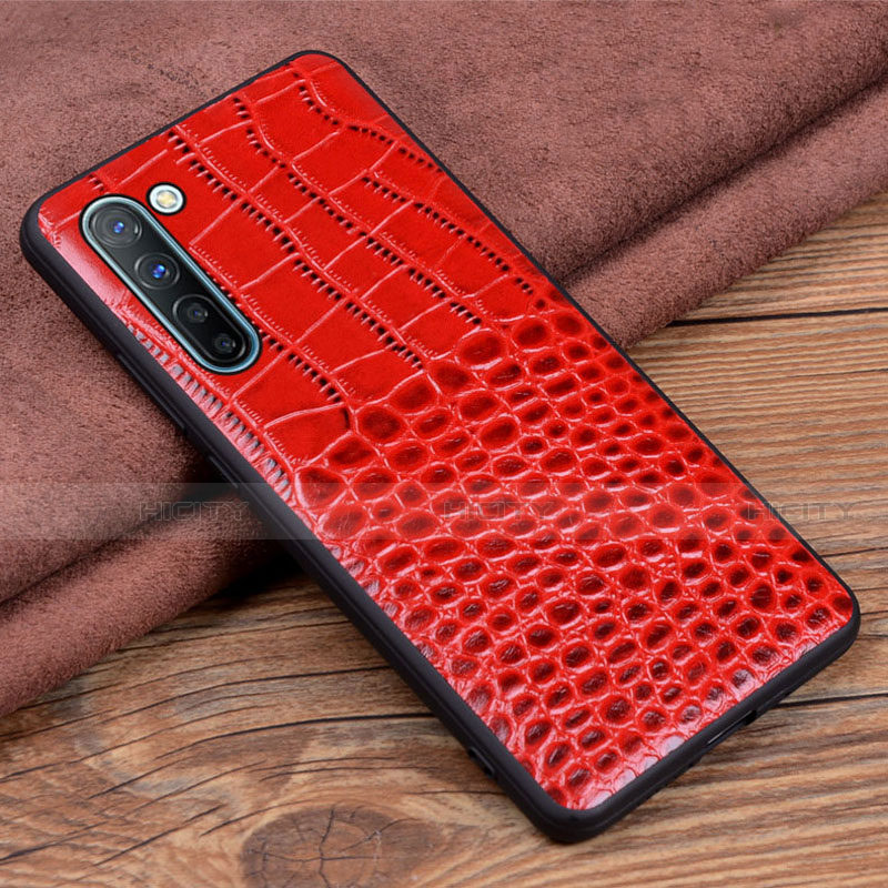 Handyhülle Hülle Luxus Leder Schutzhülle S04 für Oppo F15 Rot Plus