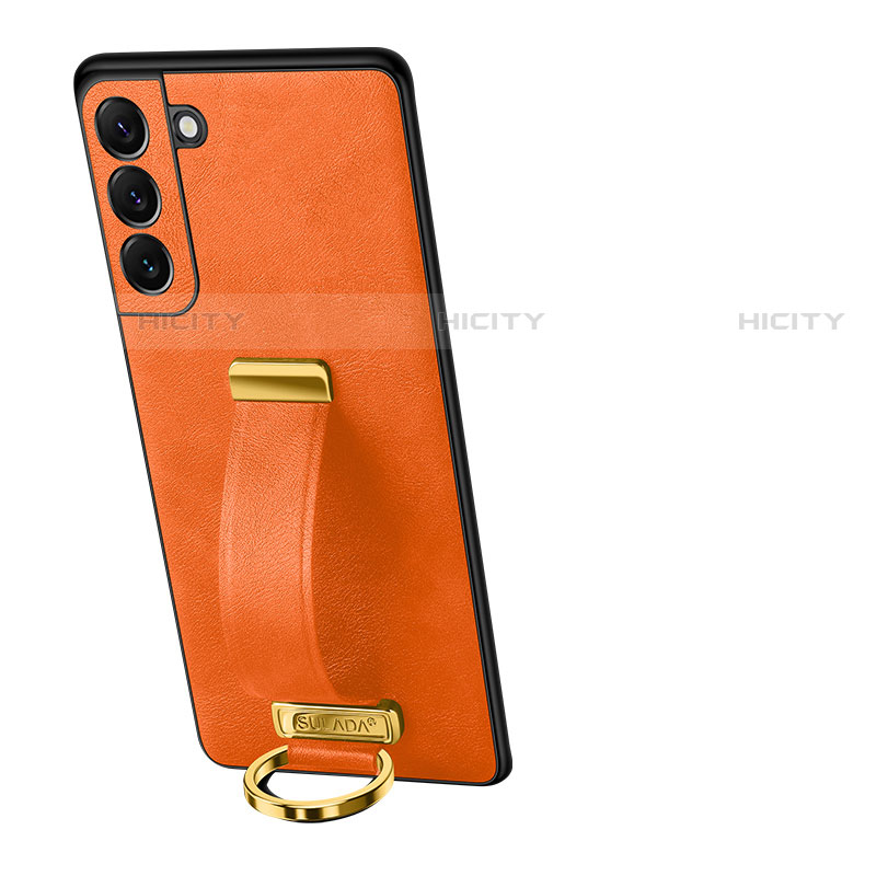 Handyhülle Hülle Luxus Leder Schutzhülle S05 für Samsung Galaxy S21 5G Orange Plus