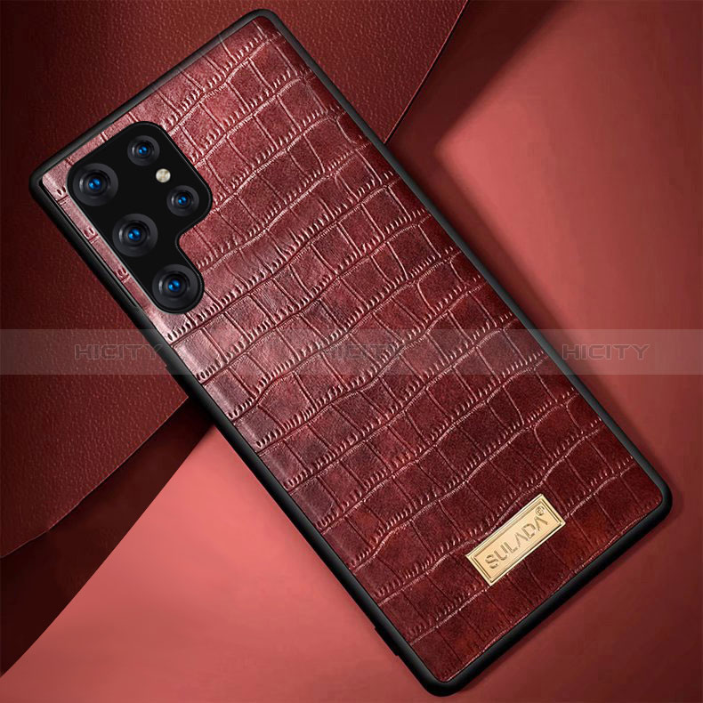 Handyhülle Hülle Luxus Leder Schutzhülle S08 für Samsung Galaxy S24 Ultra 5G groß