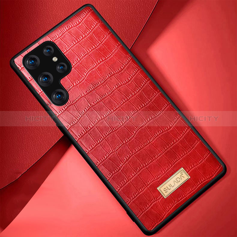 Handyhülle Hülle Luxus Leder Schutzhülle S08 für Samsung Galaxy S24 Ultra 5G groß