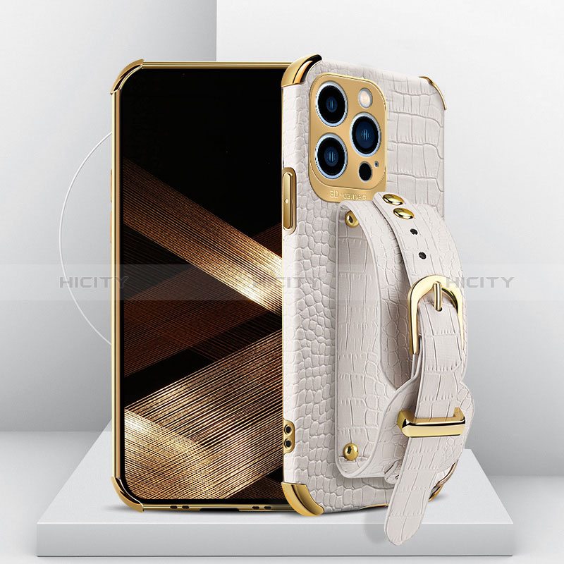 Handyhülle Hülle Luxus Leder Schutzhülle XD2 für Apple iPhone 14 Pro Weiß