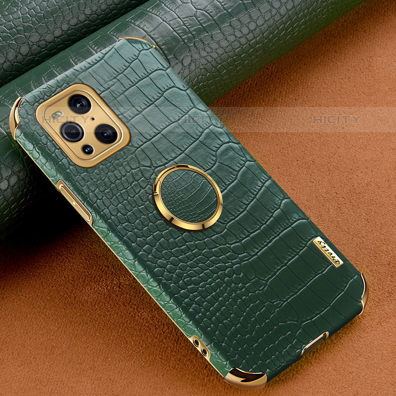Handyhülle Hülle Luxus Leder Schutzhülle XD2 für Oppo Find X3 Pro 5G Grün