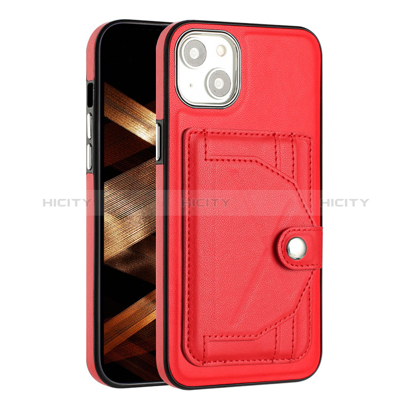 Handyhülle Hülle Luxus Leder Schutzhülle Y01B für Apple iPhone 14 Rot Plus