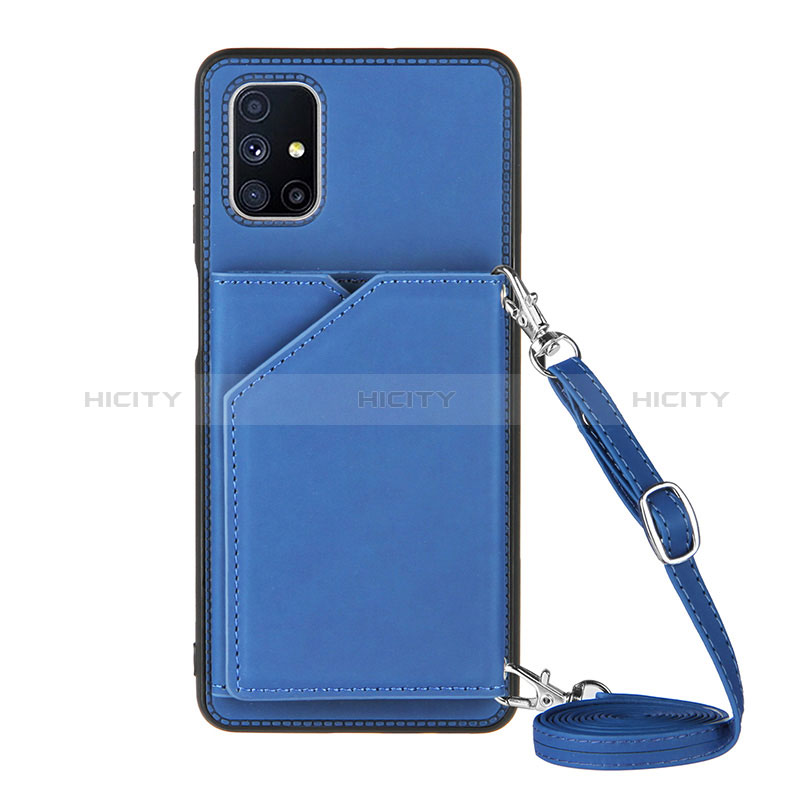 Handyhülle Hülle Luxus Leder Schutzhülle Y02B für Samsung Galaxy M51 Blau Plus