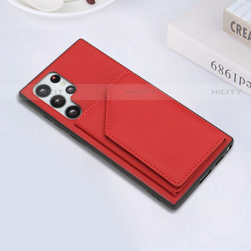 Handyhülle Hülle Luxus Leder Schutzhülle Y02B für Samsung Galaxy S23 Ultra 5G Rot